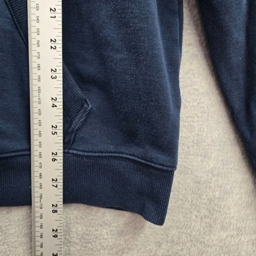 Columbia‎ Men Sweatshirt L Blue Mountain Logo Graphic Hoodie Fleece Drawstring